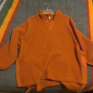 Old Navy Women's Vibrant Orange Teddy Jacket